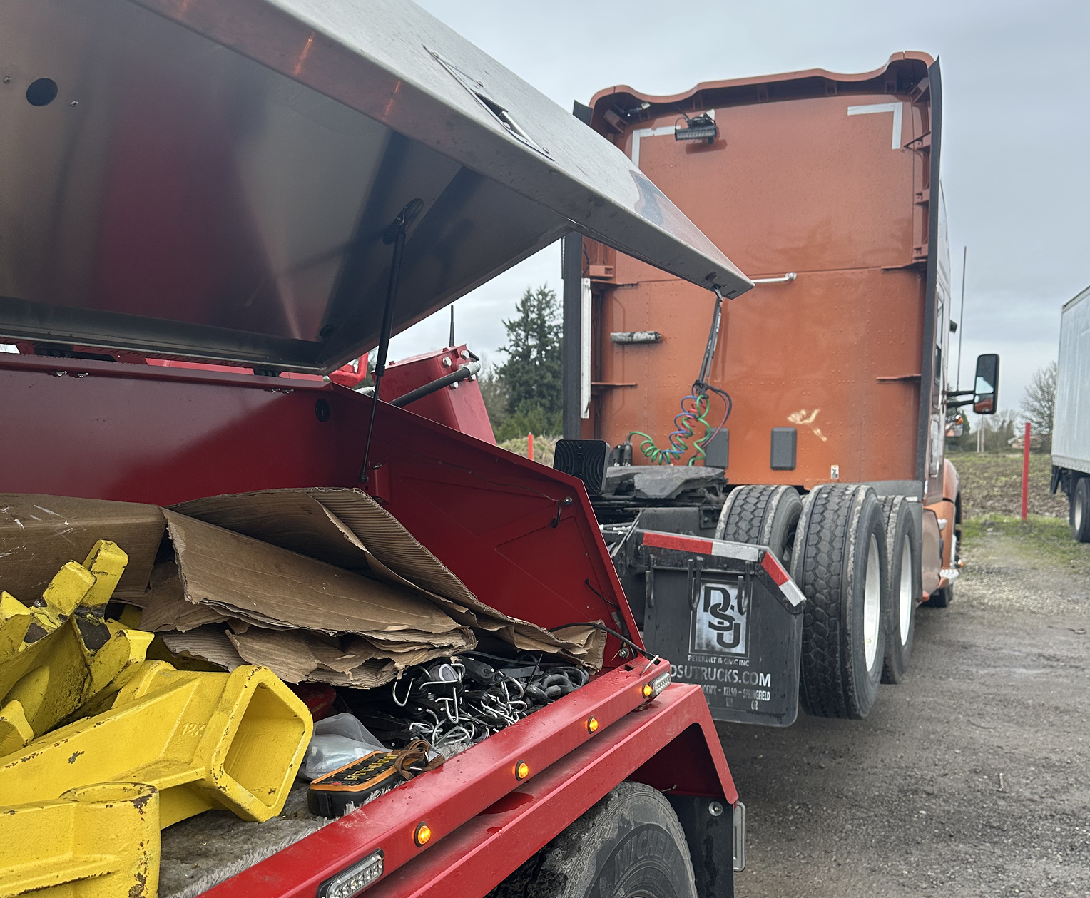 Tow truck assisting on the roadside