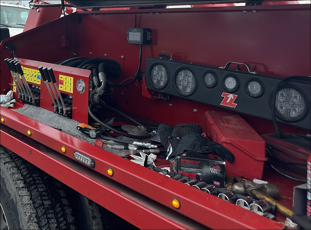 Tow truck assisting on the roadside